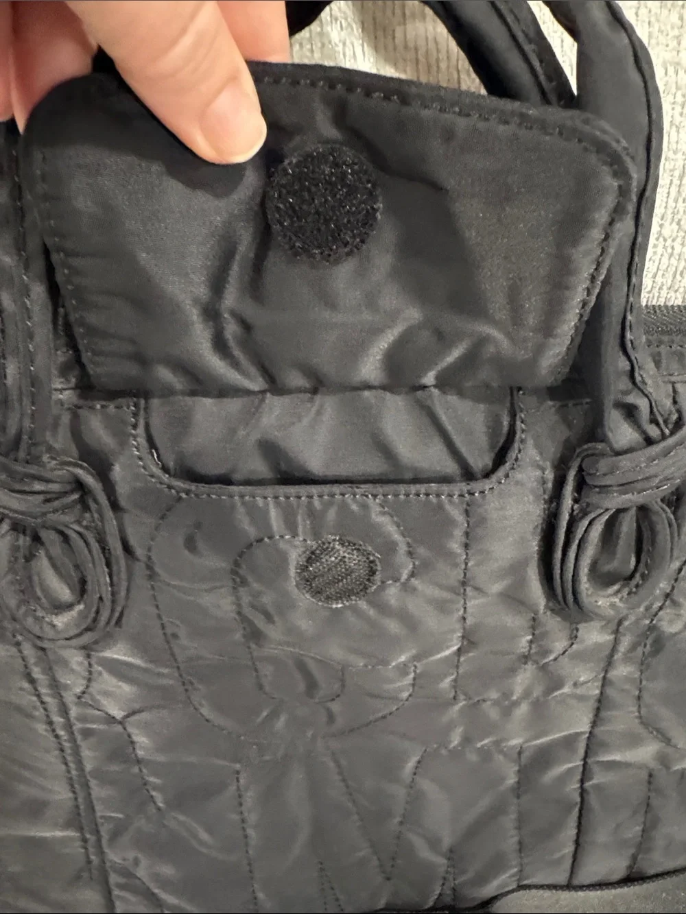 Marc by Marc Jacobs Black Quilted Laptop Bag with Crossbody Strap
